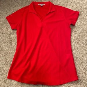 Women’s Red Golf Polo
